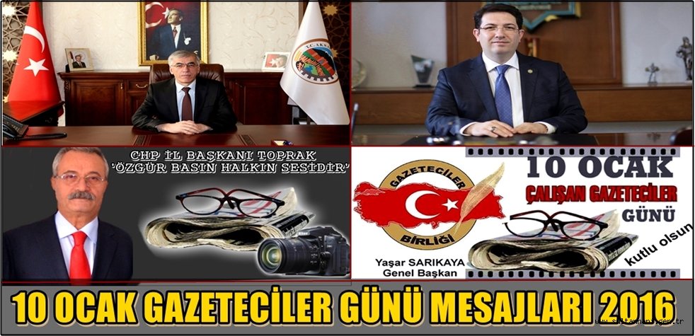10 OCAK GAZETECİLER GÜNÜ MESAJLARI 2016