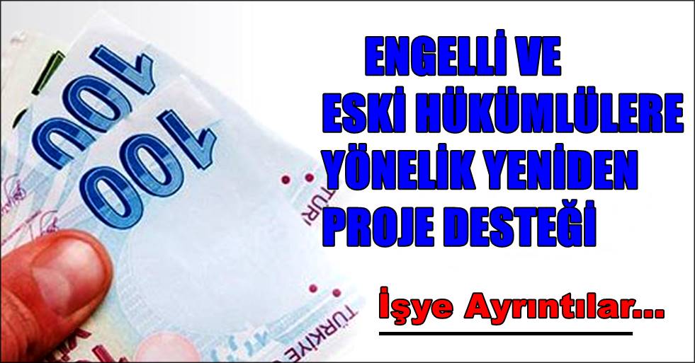 ENGELLİ VE ESKİ HÜKÜMLÜLERE YÖNELİK PROJE DESTEĞİ