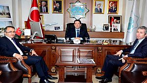 BAŞSAVCI AKIN VE AĞIR CEZA MAHKEMESİ BAŞKANI SARIGÜL, BAŞKAN YAZGI’YI ZİYARET ETTİ