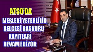 MESLEKİ YETERLİLİK BELGESİ BAŞVURU KAYITLARI DEVAM EDİYOR