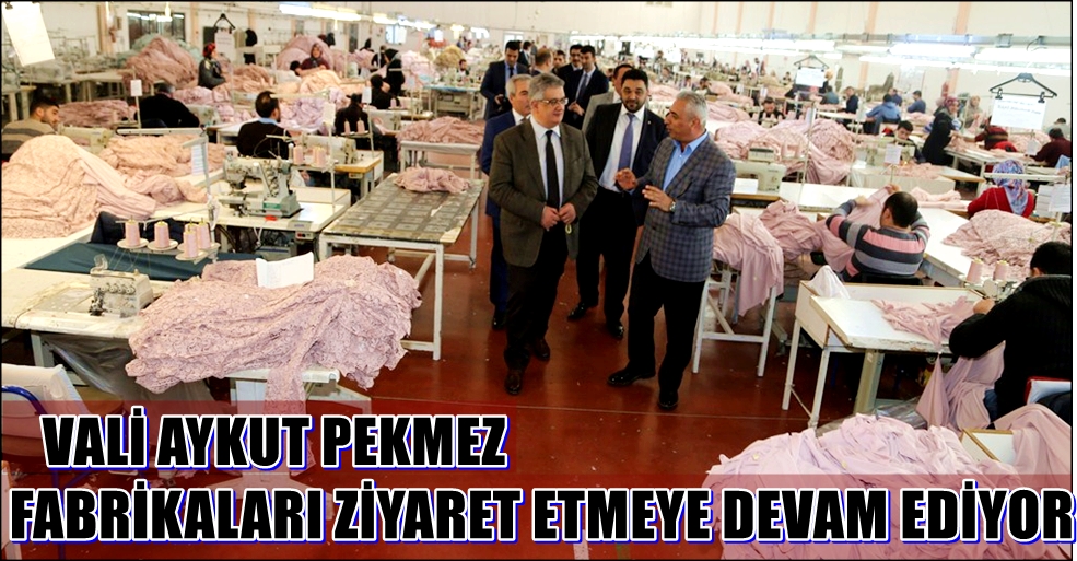 VALİ AYKUT PEKMEZ FABRİKALARI ZİYARET ETMEYE DEVAM EDİYOR