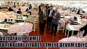 VALİ AYKUT PEKMEZ FABRİKALARI ZİYARET ETMEYE DEVAM EDİYOR