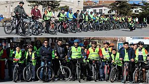 AKSARAYLI BİSİKLETLİLER SAĞLIK VE BİSİKLET FARKINDALIĞI İÇİN PEDAL ÇEVİRDİ