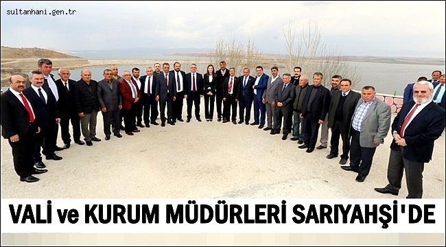 VALİ AYKUT PEKMEZ KURUM MÜDÜRLERİ İLE SARIYAHŞİ İLÇESİNİ ZİYARET ETTİ