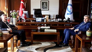 YENİ EMNİYET MÜDÜRÜ KARABAĞ DAN REKTÖR ŞAHİN’E ZİYARET