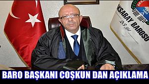 AKSARAY BARO BAŞKANI COŞKUN DAN REFERANDUM AÇIKLAMASI