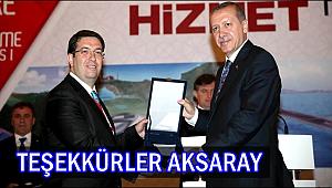 BAŞKAN YAZGI 'TEŞEKKÜRLER AKSARAY'