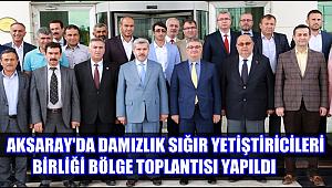 AKSARAY’DA DAMIZLIK SIĞIR YETİŞTİRİCİLERİ BİRLİĞİ BÖLGE TOPLANTISI YAPILDI