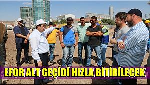 BAŞKAN YAZGI, ALT GEÇİT YAPILACAK BÖLGEDEKİ ESNAFLARLA GÖRÜŞTÜ