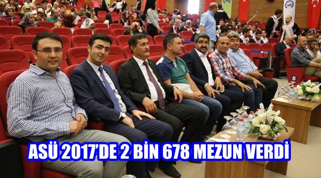 TÖRENLER TAMAMLANDI, ASÜ 2017'DE 2 BİN 678 MEZUN VERDİ