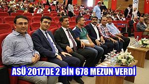 TÖRENLER TAMAMLANDI, ASÜ 2017'DE 2 BİN 678 MEZUN VERDİ