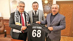 AKSARAY BELEDİYE SPOR KULÜBÜ YÖNETİCİLERİNDEN VALİ PEKMEZ’E ZİYARET