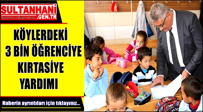 AKSARAY KÖYLERİNDEKİ İLKOKUL ÖĞRENCİLERİNE KIRTASİYE YARDIMI