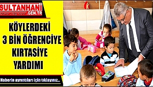 AKSARAY KÖYLERİNDEKİ İLKOKUL ÖĞRENCİLERİNE KIRTASİYE YARDIMI