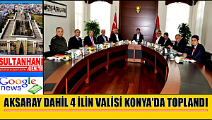 AKSARAY DAHİL 4 İLİN VALİSİ KONYA'DA TOPLANDI
