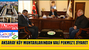 AKSARAY KÖY MUHTARLARINDAN VALİ PEKMEZ’E ZİYARET