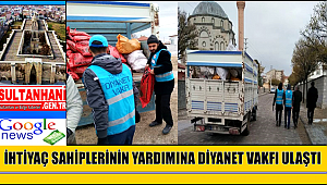 SULTANHANI İLÇESİNDE İHTİYAÇ SAHİPLERİNİN YARDIMINA DİYANET VAKFI ULAŞTI