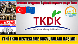 YENİ TKDK DESTEKLEME BAŞVURULARI BAŞLADI