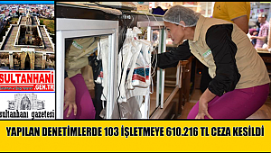AKSARAY'DA 2017 YILI İÇERİSİNDE YAPILAN DENETİMLERDE 103 İŞLETMEYE CEZA KESİLDİ