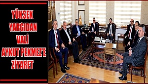 YÜKSEK YARGIDAN VALİ AYKUT PEKMEZ'E ZİYARET