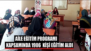 AKSARAY'DA AİLE EĞİTİM PROGRAMI KAPSAMINDA 1906 KİŞİ EĞİTİM ALDI
