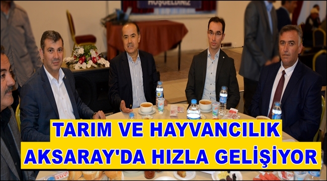 AKSARAY'DA TARIM VE HAYVANCILIK HIZLA GELİŞİYOR