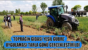 AKSARAY'DA 'TOPRAĞIN GIDASI YEŞİL GÜBRE' UYGULAMASI TARLA GÜNÜ GERÇEKLEŞTİRİLDİ