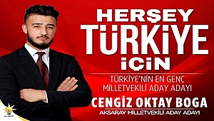 SULTANHANI İLÇEMİZDEN AKSARAY'IN GENÇ VEKİL ADAY ADAYI CENGİZ OKTAY BOĞA