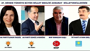 AKSARAY'IN 27 DÖNEM MİLLETVEKİLLERİ BELİRLENDİ
