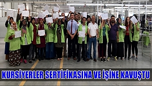 AKSARAY'DA 37 KURSİYER SERTİFİKASINA VE İŞİNE KAVUŞTU