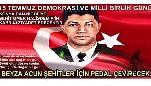 AKSARAYLI GENÇ BİSİKLETÇİDEN, ÖMER HALİSDEMİR İÇİN ÖZEL BİSİKLET TURU