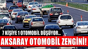 AKSARAY OTOMOBİL ZENGİNİ! 7 KİŞİYE 1 OTOMOBİL DÜŞÜYOR...
