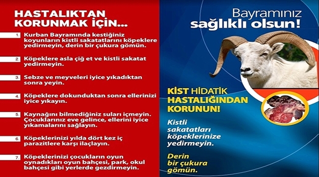 BAYRAMINIZ ZEHİR OLMASIN, KİST HİDATİK HASTALIĞINDAN KORUNUN!