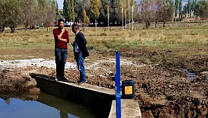 AKSARAY MACARLI KÖYÜNDE YERÜSTÜ SULAMA TESİSİ TAMAMLANDI