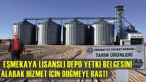 EŞMEKAYA LİSANSLI DEPO YETKİ BELGESİNİ ALARAK HİZMET İÇİN DÜĞMEYE BASTI