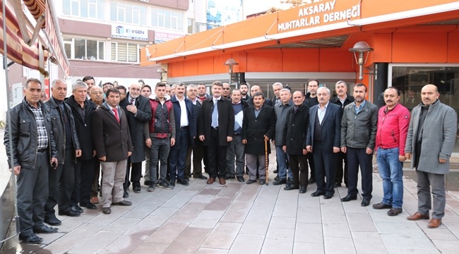 AKSARAY BELEDİYE BAŞKAN ADAYI EVREN DİNÇER MUHTARLARLA BULUŞTU