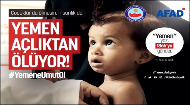 İÇİŞLERİ BAKANLIĞI YEMEN'E YARDIM KAMPANYASI