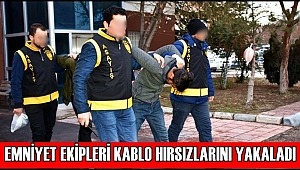 AKSARAY EMNİYETİ KABLO HIRSIZLARINI YAKALADI