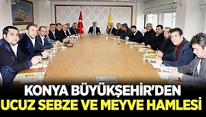 Konya Büyükşehir Belediyesinden Ucuz Sebze ve Meyve Hamlesi