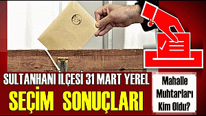 SULTANHANI İLÇESİ 31 MART SEÇİM SONUÇLARI VE OY ORANLARI