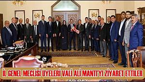 AKSARAY'IN YENİ İL GENEL MECLİSİ ÜYELERİ VALİ ALİ MANTI’YI ZİYARET ETTİLER