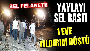ESKİL'DE YAYLA'YI SEL BASTI 1 EVE YILDIRIM DÜŞTÜ