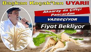 AKSARAY DA ÇİFTÇİ PANCARDAN VAZGEÇİYOR