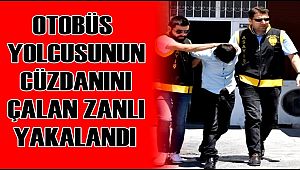 AKSARAY'DA OTOBÜS YOLCUSUNUN CÜZDANINI ÇALAN ZANLI YAKALANDI