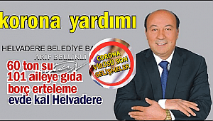 HELVADERE KORONAYI BİRLEKTE AŞACAĞIZ DEDİ PAKET AÇIKLADI 