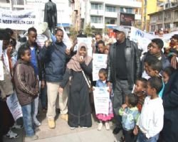 Aksaray'daki Somalililer Bm'yi Protesto Etti