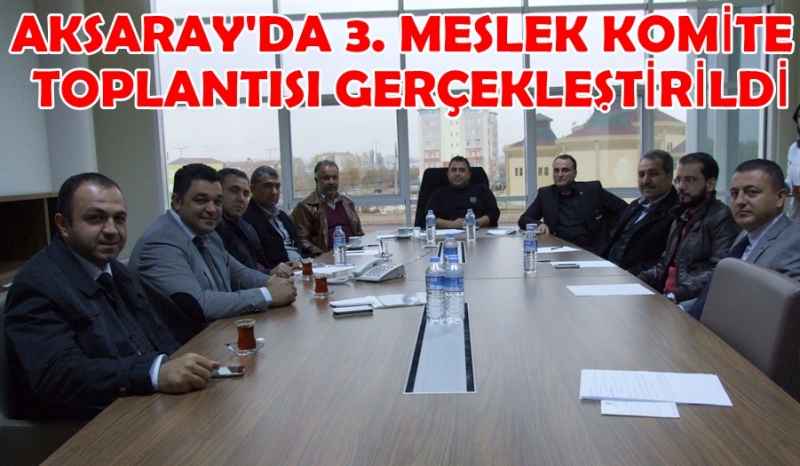 Aksaray'da 3. Meslek Komite Toplantısı Gerçekleştirildi