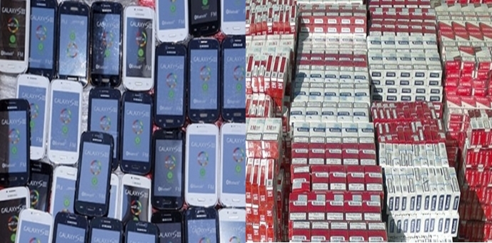 Aksaray'da Kaçak Siğara Ve Cep Telefonu Yakalandı