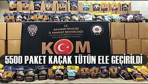AKSARAY'DA 5500 PAKET KAÇAK TÜTÜN ELE GEÇİRİLDİ