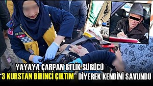 AKSARAY'DA 81 YAŞINDAKİ SRÜCÜNÜN KULLANDIĞI OTOMOBİL YAYAYA ÇARPTI